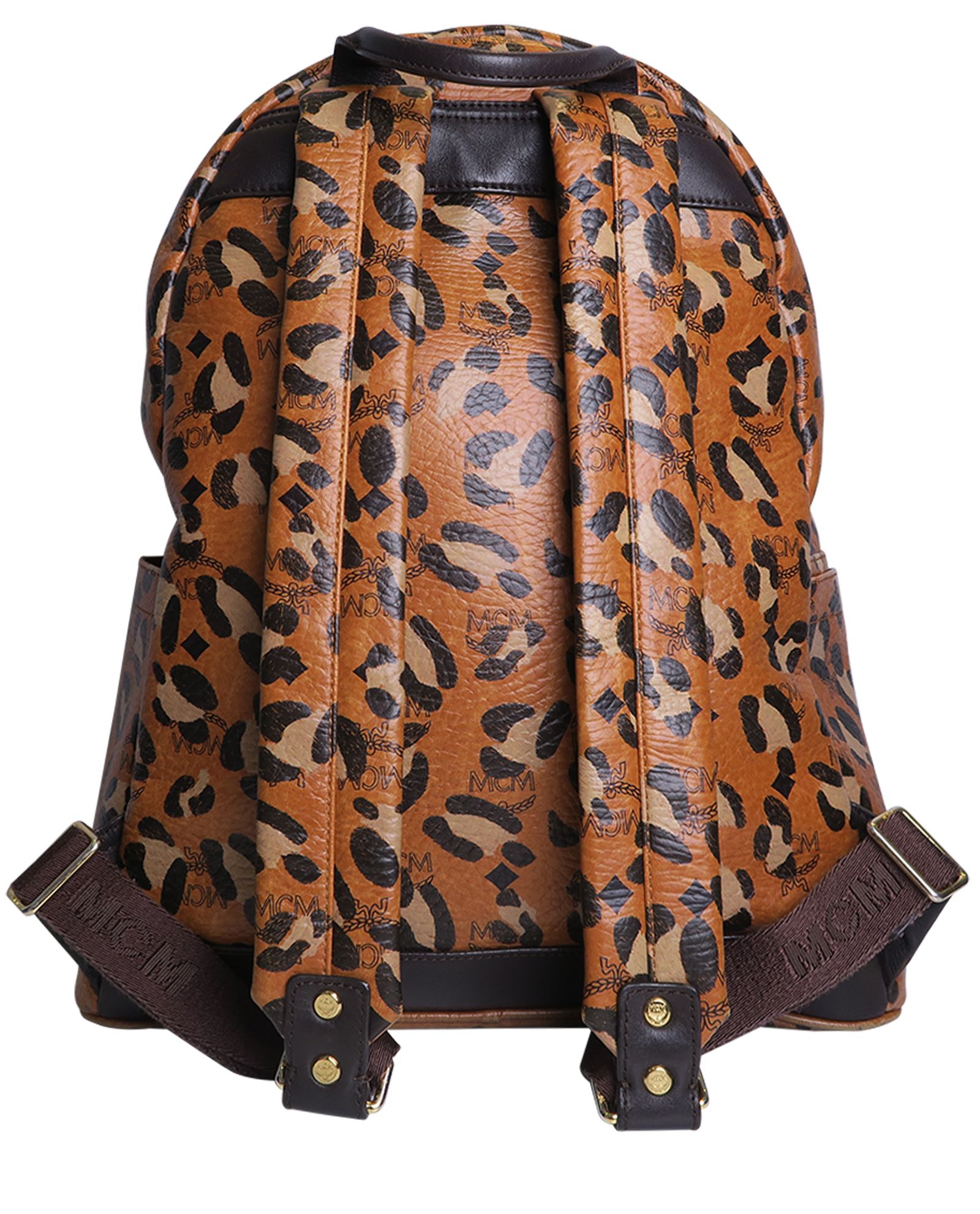 Mcm leopard discount print backpack